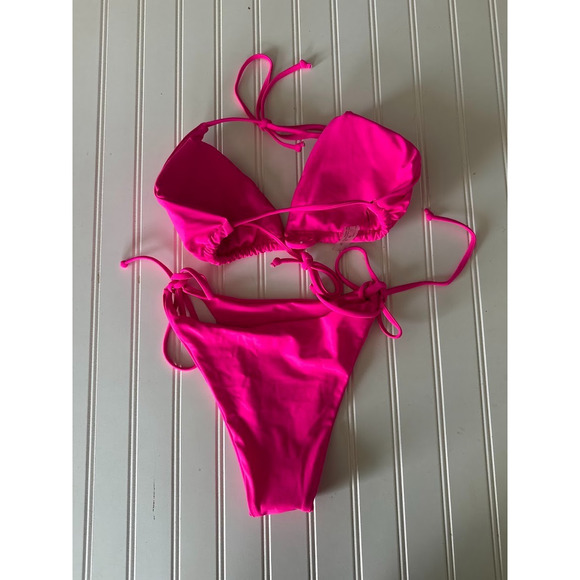 SHEIN Bundle of 2 Swimsuit Bikini One Piece Swim Beach Resort Size XL Black Pink - Picture 3 of 8